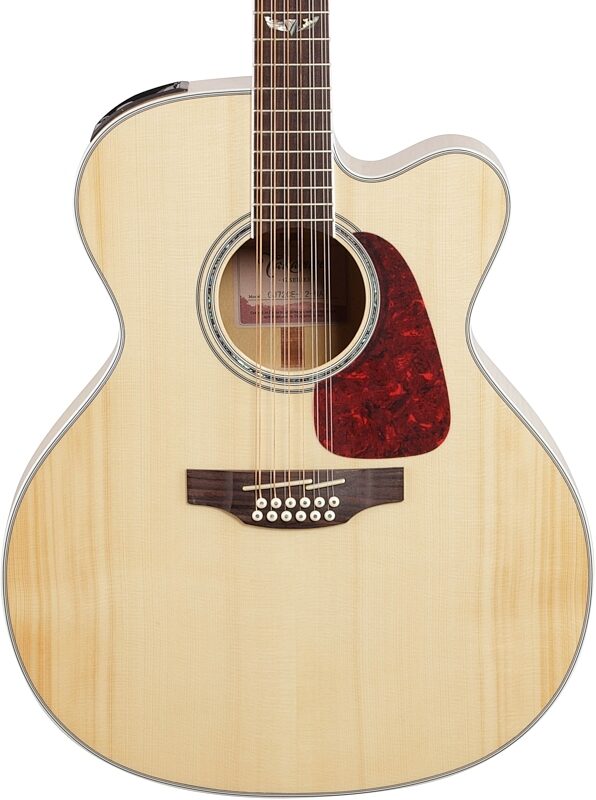 open zoom image for Takamine GJ72CE Jumbo Cutaway Acoustic-Electric Guitar, 12-String, Natural, Open Box (Very Good), Body Straight Front