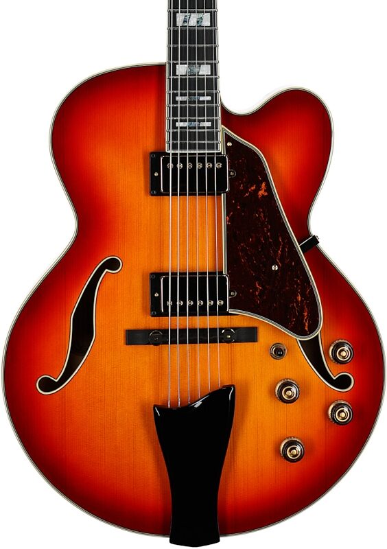 open zoom image for Ibanez AF115 Artstar Hollowbody Electric Guitar (with Case), Aged Whiskey Burst, Open Box (Very Good), Body Straight Front