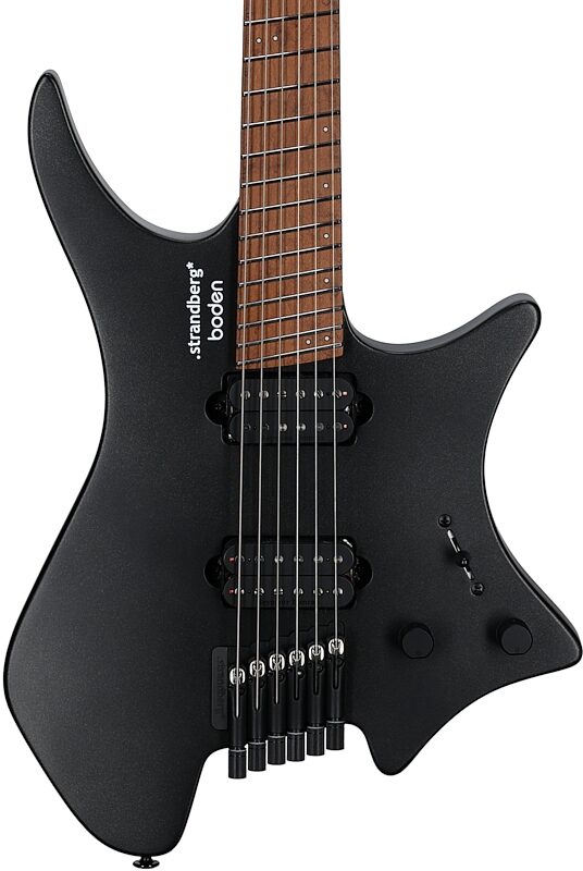 open zoom image for Strandberg Boden Standard Series N2.6 Electric Guitar (with Gig Bag), Black Satin Metallic, Body Straight Front