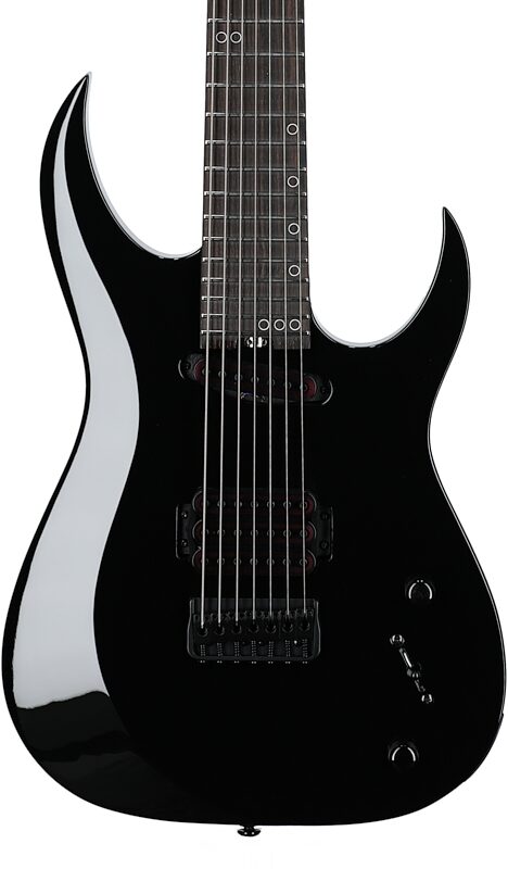 open zoom image for Schecter Sunset-7 Triad Electric Guitar, 7-String, Gloss Black, Body Straight Front