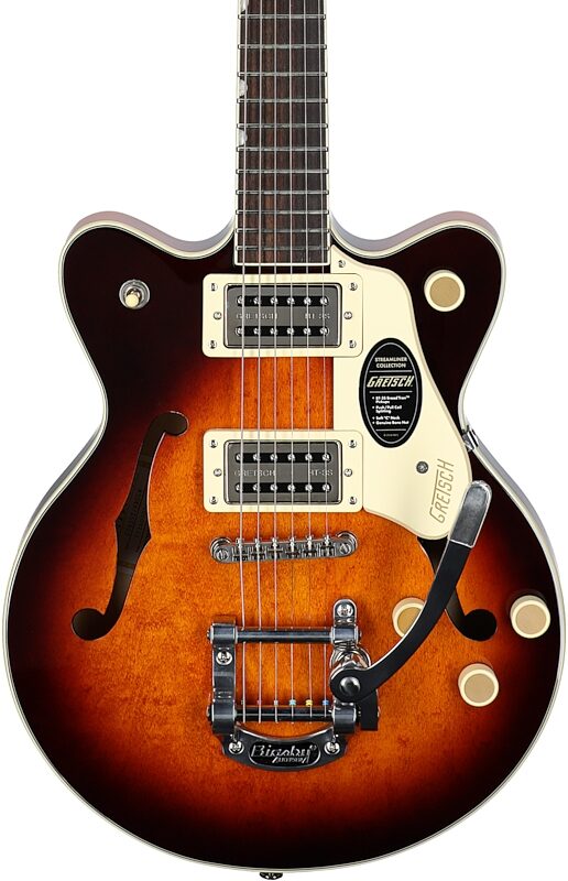 open zoom image for Gretsch G2655T Streamliner Center Block Junior Electric Guitar with Bigsby Tremolo, Forge Glow, Open Box (Very Good), Body Straight Front
