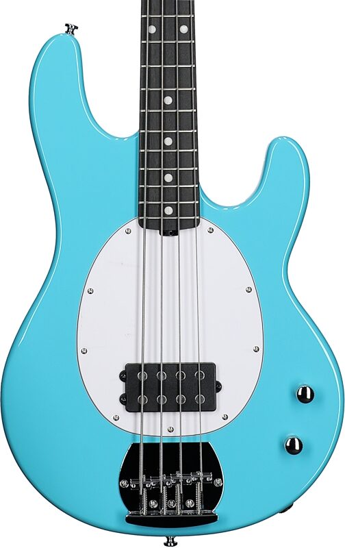 open zoom image for Sterling Intro Series StingRay Electric Bass, Electric Blue, Ebony Fretboard, Body Straight Front