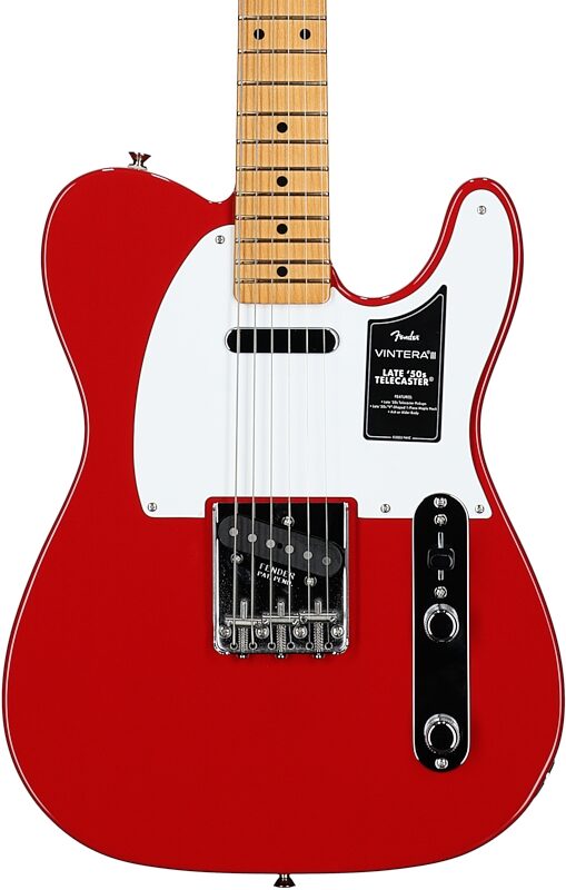 open zoom image for Fender Vintera III Late 50s Telecaster Electric Guitar (with Gig Bag), Dakota Red, Alder Body, Maple Fretboard, Open Box (Very Good), Body Straight Front
