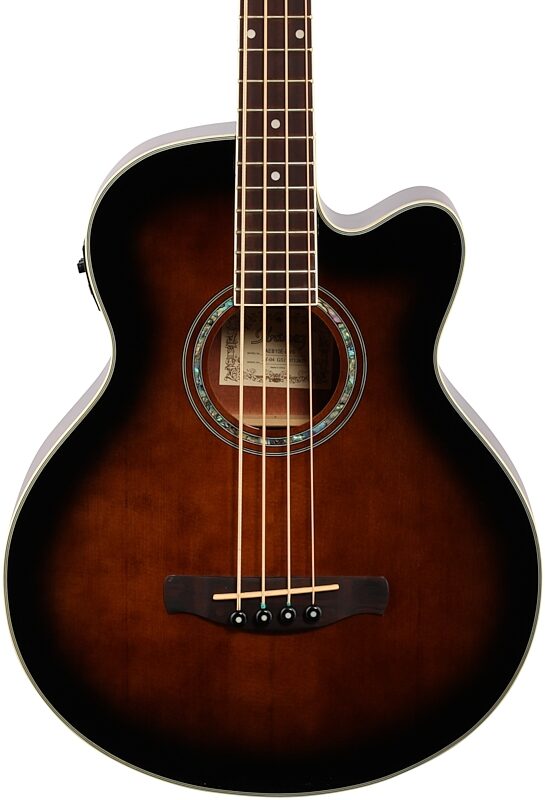 open zoom image for Ibanez AEB10E Acoustic-Electric Bass, Dark Violin Sunburst, Body Straight Front