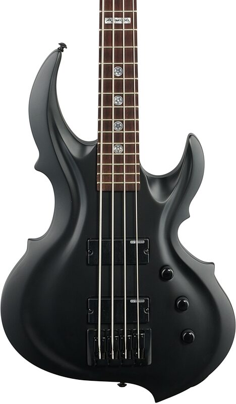 open zoom image for ESP LTD Tom Araya TA-204 FRX Electric Bass, Black Satin, Body Straight Front
