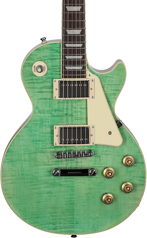 open zoom image for Epiphone Inspired by Gibson Les Paul Standard '50s Electric Guitar (with Gig Bag), Seafoam Green, Laurel Fretboard, Body Straight Front