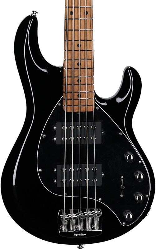 open zoom image for Ernie Ball Music Man StingRay 5 Special HH Electric Bass (with Case), Black, Maple Fretboard, Body Straight Front