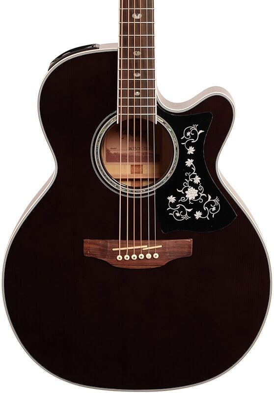 open zoom image for Takamine GN75CE Acoustic-Electric Guitar, Transparent Black, Body Straight Front