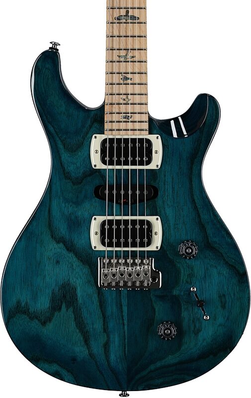 open zoom image for PRS Paul Reed Smith SE Swamp Ash Special v3 Electric Guitar (with Gig Bag), Iri Blue, Body Straight Front