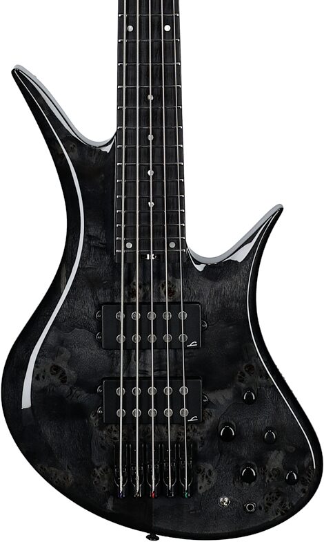 open zoom image for Legator HB5SS Helio 5 Super Shred Bass Guitar, Black, Body Straight Front