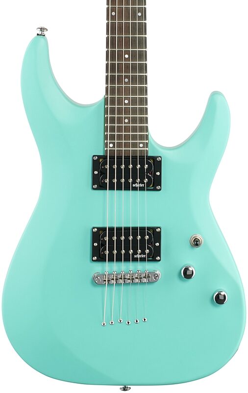 open zoom image for Schecter C-6 Deluxe Electric Guitar, Satin Aqua, Body Straight Front