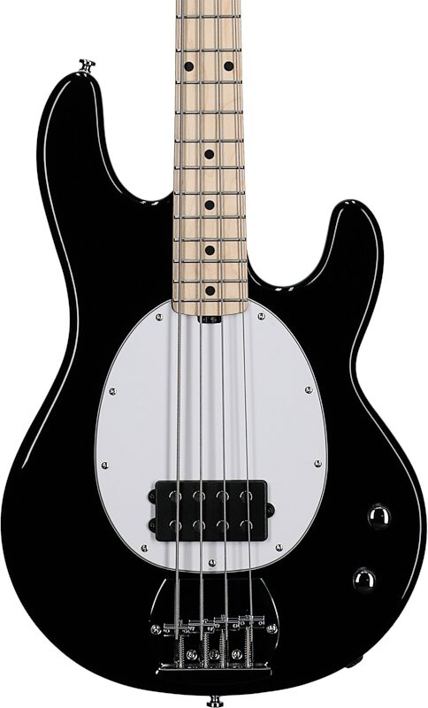 open zoom image for Sterling Intro Series StingRay Electric Bass, Black, Hard Maple Fretboard, Body Straight Front
