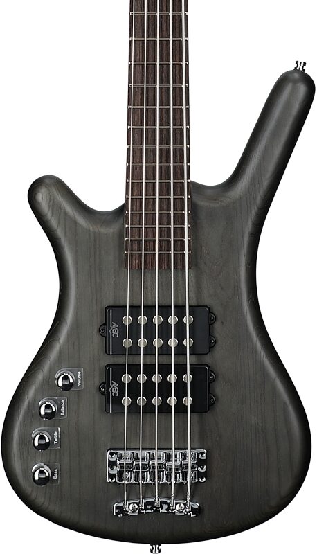 open zoom image for Warwick RockBass Corvette Basic 5 Left-Handed Bass Guitar, 5-String, Black, Body Straight Front