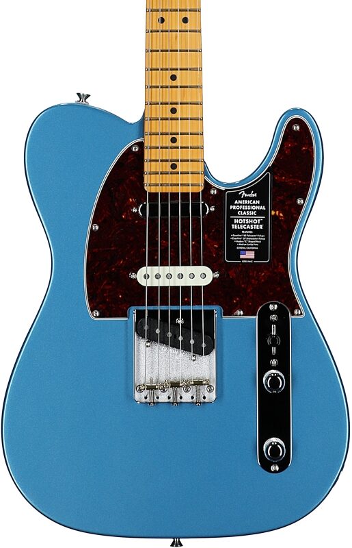 open zoom image for Fender American Professional Classic Hotshot Telecaster Electric Guitar, Maple Fingerboard (with Gig Bag), Lake Placid Blue, Body Straight Front