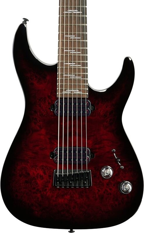 open zoom image for Schecter Omen Elite-7 Electric Guitar, 7-String, Black Cherry Burst, Body Straight Front