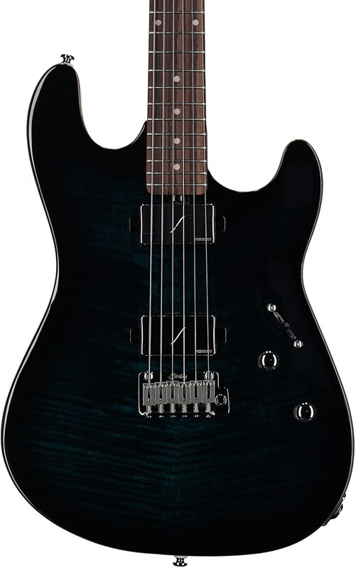 open zoom image for Sterling Sabre Electric Guitar (with Gig Bag), Deep Blue Burst, Rosewood Fretboard, Body Straight Front