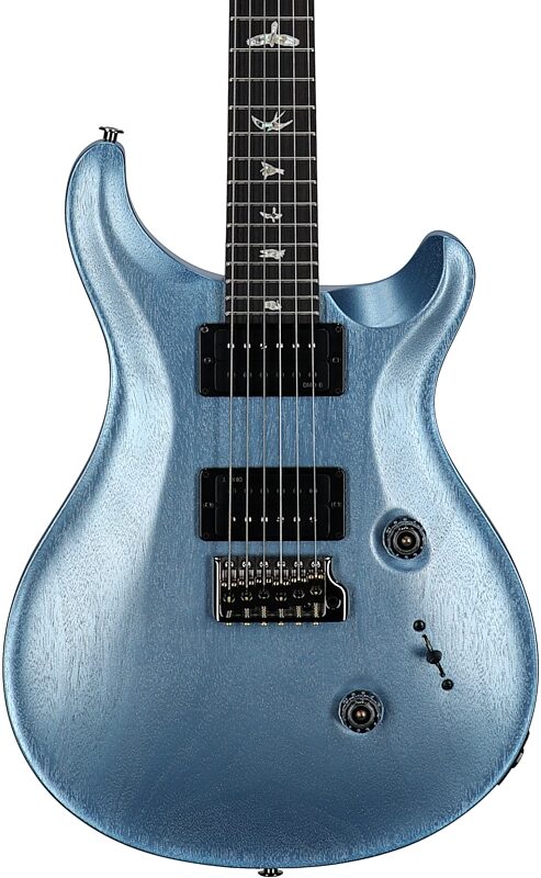 open zoom image for PRS Paul Reed Smith Satin Standard 24 Electric Guitar, Frost Blue Metallic, with Case, Body Straight Front