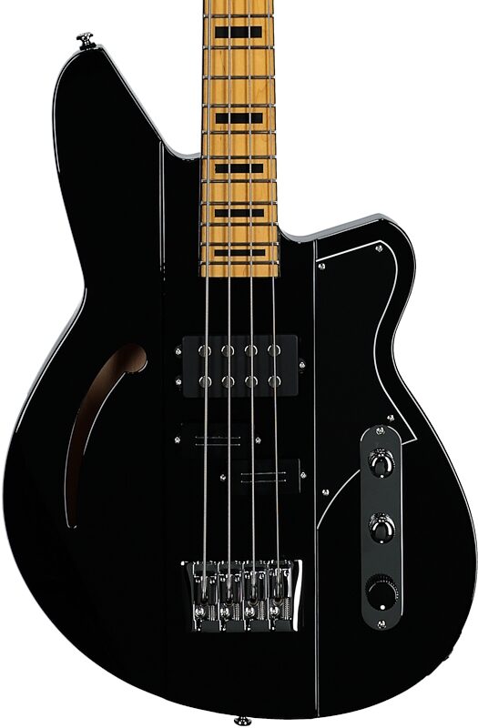 open zoom image for Reverend Brad Houser Basshouser Fatfish 32 Electric Bass, Satin Midnight Black, Body Straight Front