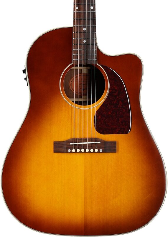 open zoom image for Epiphone Inspired by Gibson J-45 Standard EC Acoustic-Electric Guitar (with Gig Bag), Honey Burst, Body Straight Front