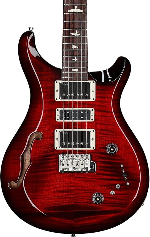 open zoom image for PRS Paul Reed Smith S2 Special Semi-Hollow Electric Guitar (with Gig Bag), Fire Red Burst, Body Straight Front