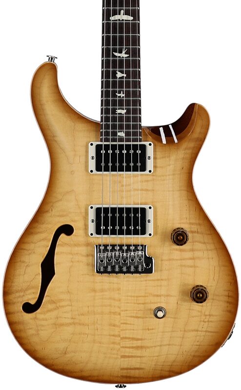 open zoom image for PRS Paul Reed Smith CE 24 Semi-Hollowbody Electric Guitar (with Gig Bag), Vintage Natural, Body Straight Front