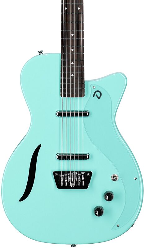 open zoom image for Danelectro 56 Vintage Baritone Electric Guitar, Dark Aqua, Body Straight Front