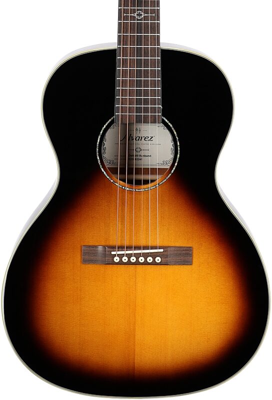open zoom image for Alvarez Delta 00 Grand Concert Acoustic Guitar, Tobacco Sunburst, Body Straight Front