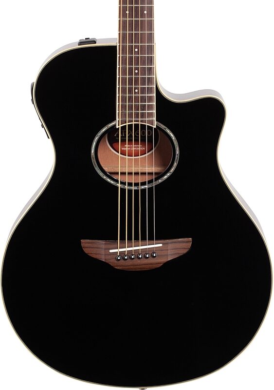 open zoom image for Yamaha APX-600 Acoustic-Electric Guitar, Black, Body Straight Front