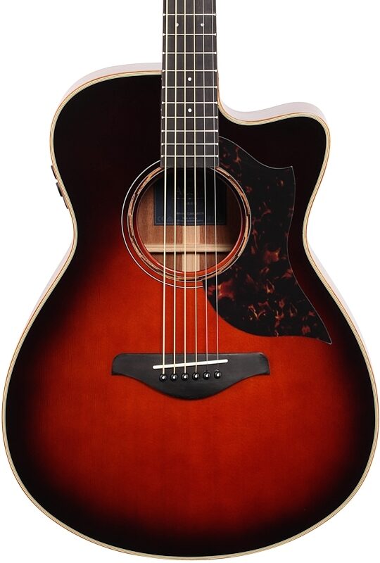 open zoom image for Yamaha AC3M ARE Acoustic-Electric Guitar (with Gig Bag), Tobacco Brown Sunburst, Body Straight Front