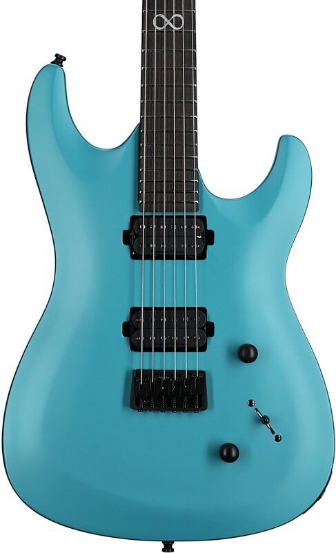 open zoom image for Chapman ML1 Pro Modern Electric Guitar, Liquid Teal Satin Metallic, Body Straight Front