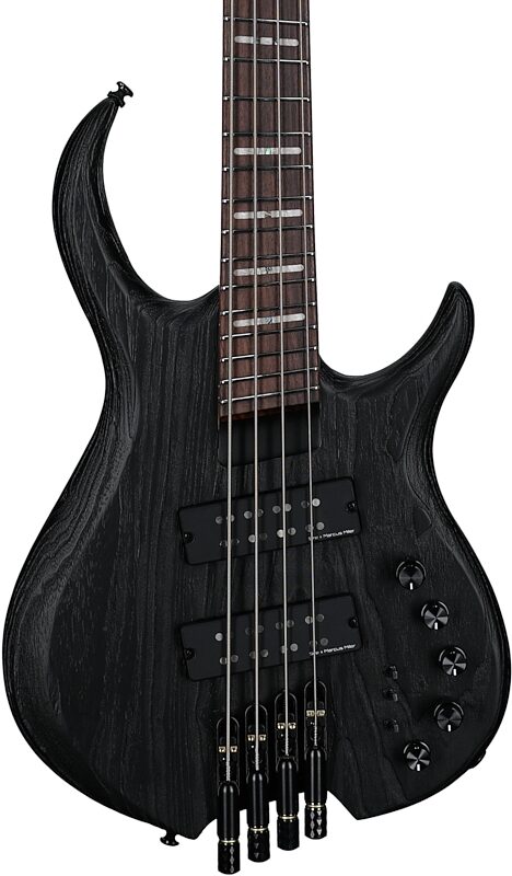 open zoom image for Sire Marcus Miller M6 Headless Electric Bass, 4-String (with Gig Bag), Black, Body Straight Front