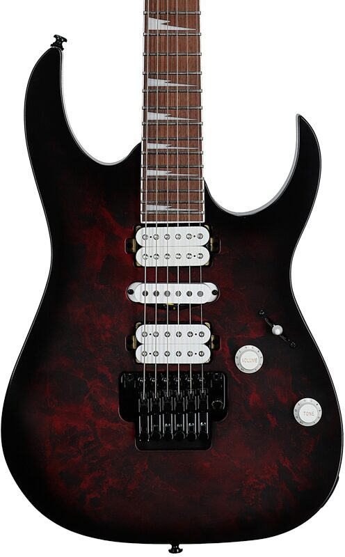 open zoom image for Ibanez RG470DXW Electric Guitar, Wine Red Frozen Matte, Body Straight Front
