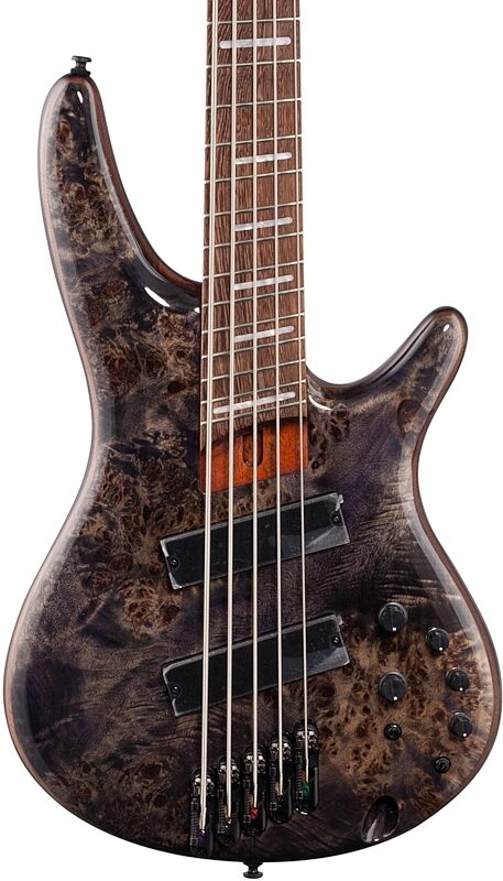 open zoom image for Ibanez SRMS805 Bass Workshop Multi-Scale Electric Bass, 5-String, Deep Twilight, Body Straight Front