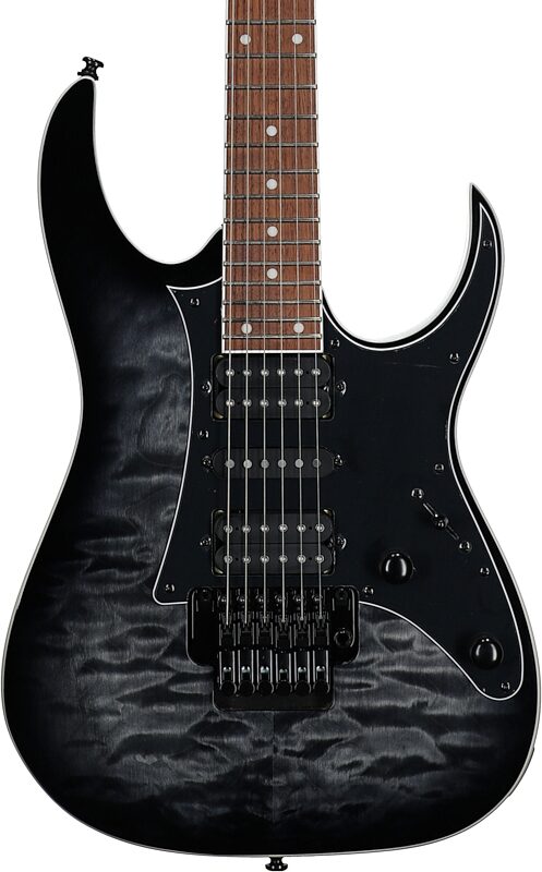 open zoom image for Ibanez RG450QMB Electric Guitar, Transparent Gray Burst, Body Straight Front