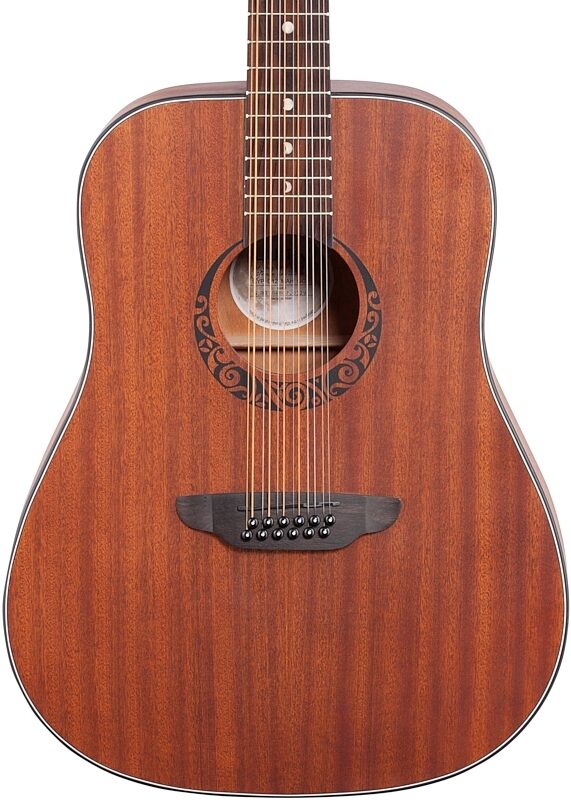 open zoom image for Luna Gypsy Dreadnought Acoustic Guitar, 12-String, Mahogany, Body Straight Front