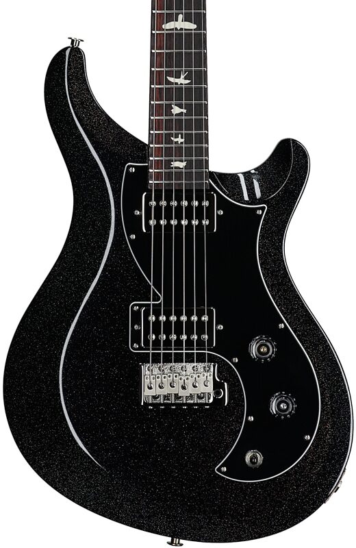open zoom image for PRS Paul Reed Smith S2 Vela HHT Tremolo Electric Guitar (with Gig Bag), Black Rainbow Holoflake, Body Straight Front