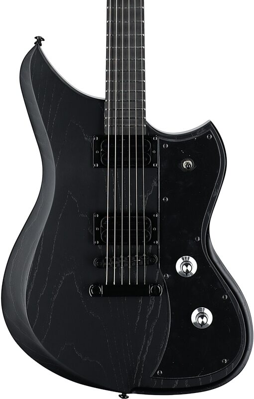 open zoom image for Dunable DE Yeti Electric Guitar (with Gig Bag), Matte Black, Body Straight Front