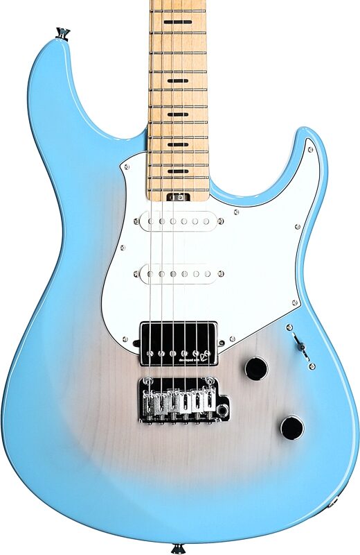 open zoom image for Yamaha Pacifica Professional PACP12M Electric Guitar, Maple Fretboard (with Case), Beach Blue Burst, Body Straight Front