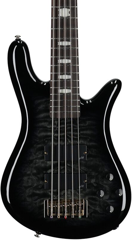 open zoom image for Spector Icon NS-5 Bolt-On Electric Bass, Black Stain Gloss, Body Straight Front