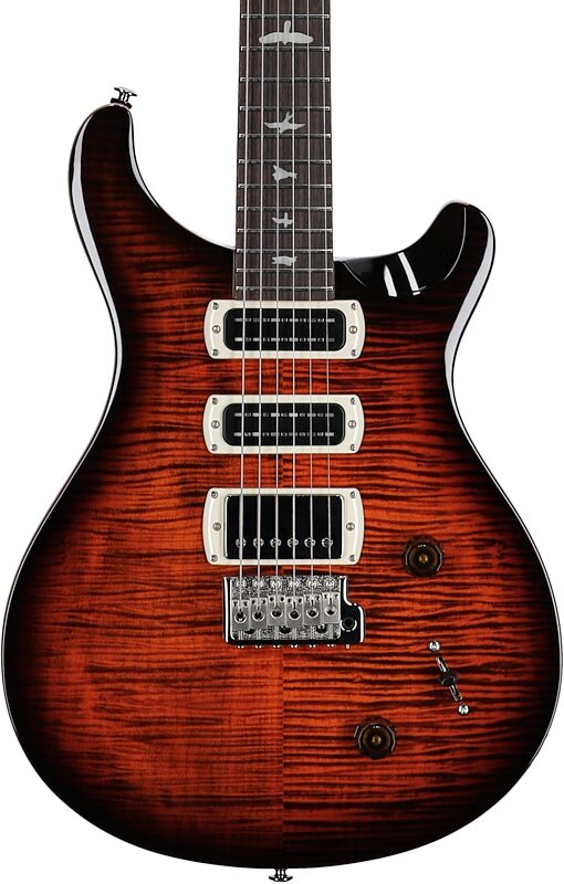 open zoom image for PRS Paul Reed Smith SE Studio V2 Electric Guitar (with Gig Bag), Orange Tiger Smokeburst, Body Straight Front
