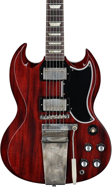 open zoom image for Gibson Custom Shop 1964 SG Standard Maestro Vibrola VOS, (with case), Cherry, Body Straight Front