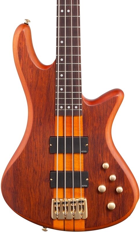 open zoom image for Schecter Stiletto Studio Electric Bass, Honey Satin, Body Straight Front