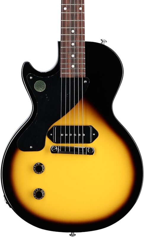 open zoom image for Gibson Les Paul Junior Vintage Left-Handed Electric Guitar (with Case), Tobacco Burst, Body Straight Front