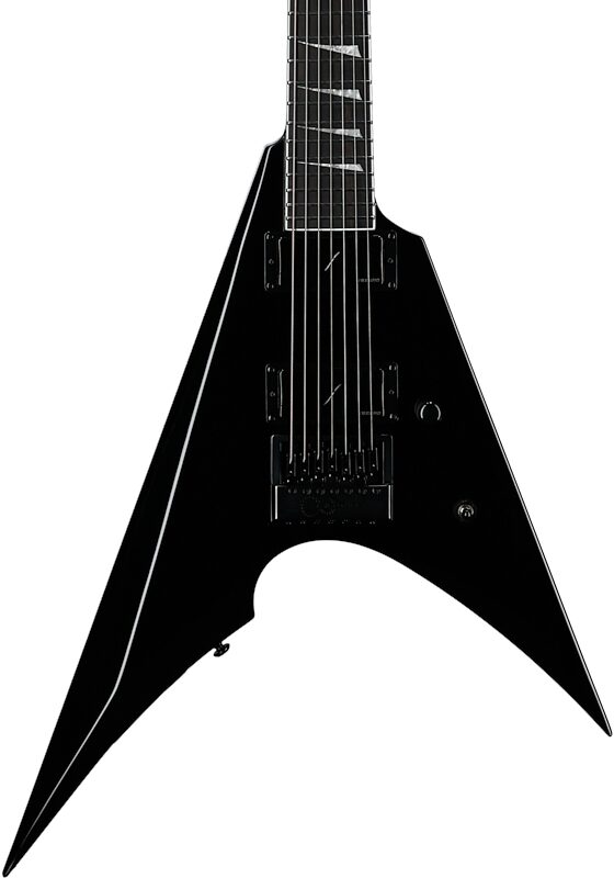 open zoom image for ESP LTD Arrow-1007 Baritone EverTune Electric Guitar, 7-String, Black, Open Box (Good), Body Straight Front