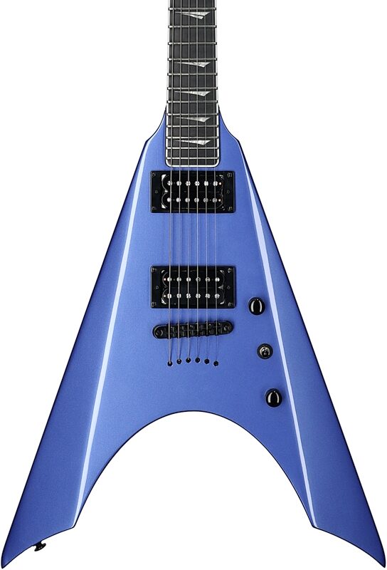 open zoom image for Kramer Nite-V Electric Guitar, (with Gig Bag), Royal Blue Metallic, Body Straight Front