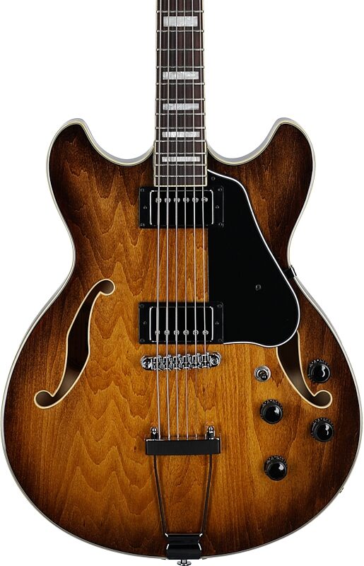 open zoom image for Ibanez AS7328 Artcore Semi-Hollowbody Baritone Electric Guitar, Tobacco Brown, Body Straight Front