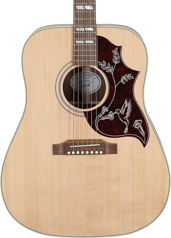 open zoom image for Gibson Hummingbird Studio Walnut and Rosewood Burst Acoustic-Electric Guitar (with Case), Satin Natural, Body Straight Front