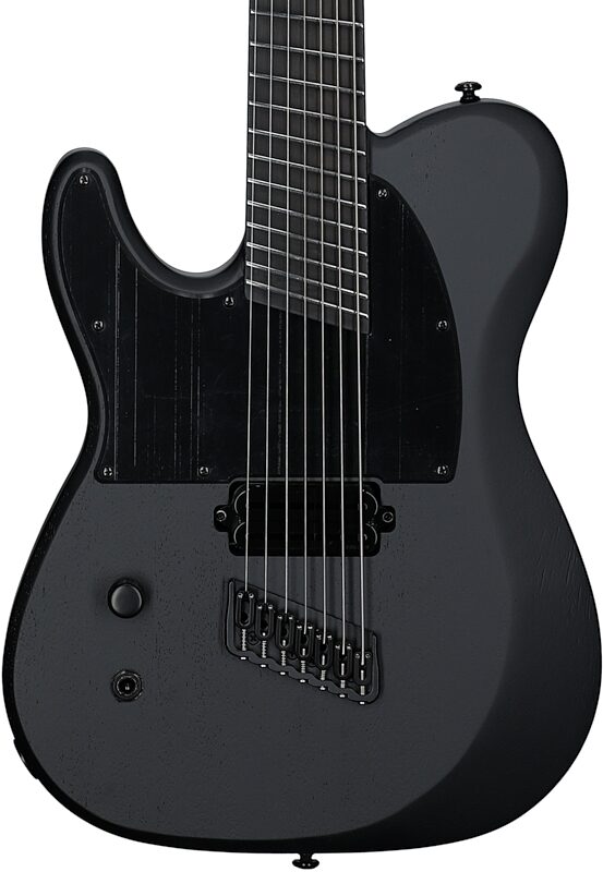 open zoom image for Schecter PT7MS Black Ops Electric Guitar, Left-Handed, Satin Black Open Pore, Body Straight Front