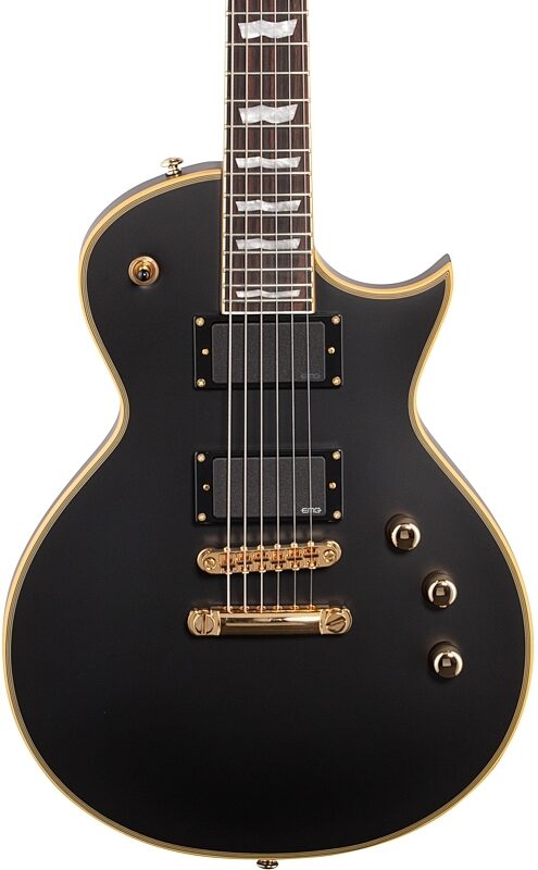 open zoom image for ESP LTD EC-1000 Deluxe Series Electric Guitar, Vintage Black, with EMG Pickups, Body Straight Front