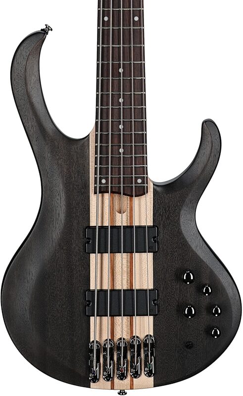 open zoom image for Ibanez BTB605 Electric Bass, 5-String, Transparent Gray Flat, Body Straight Front